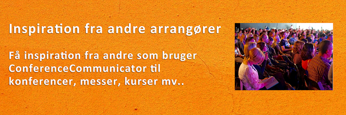 Få inspiration til hvilke funktioner, der typisk bruges til de forskellige slags events.